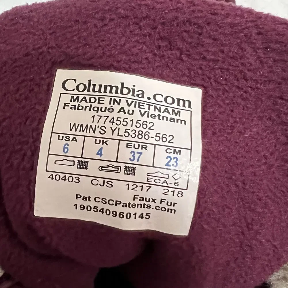 COLUMBIA POWDER SUMMIT II MID CALF WATERPROOF WINTER BOOTS #YL5386-562 SIZE 6